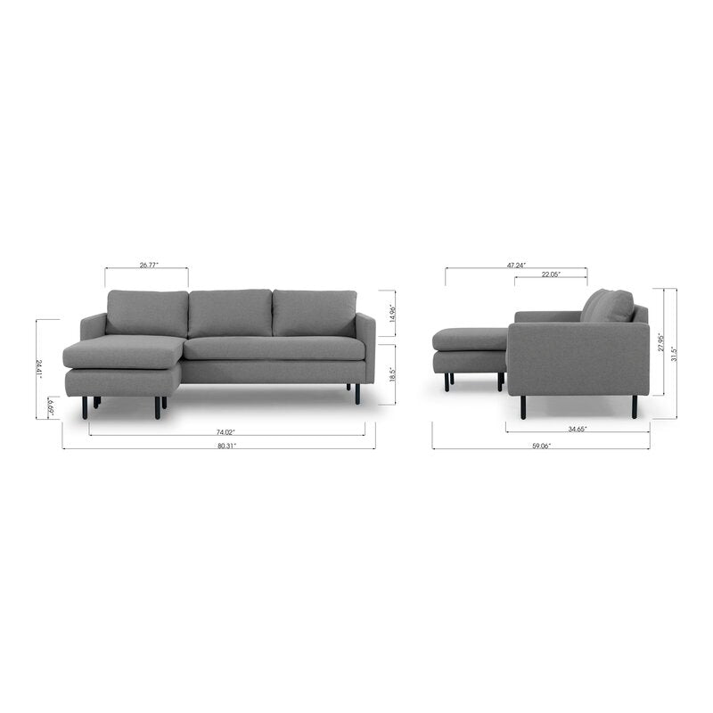 81" Reversible Sectional K7320
