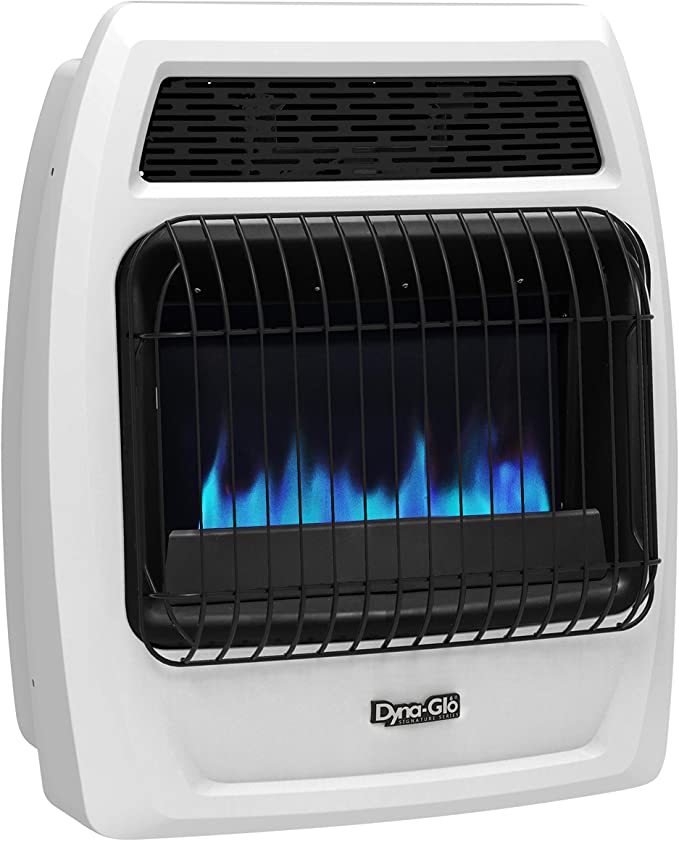 20,000 BTU Liquid Propane Blue Flame Thermostatic Vent Free Wall Heater, White