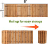 Reliancer 8' Wooden Garden Pathway Weather-resistant Straight Walkway Roll Out Cedar Outdoor Patio Path Rustic Decorative Garden Boardwalk Walkways Roll Up Beach Wood Road Floor Wedding Party Pathways CYB129