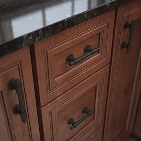 Bar Adjustable Cabinet Pull, 1-3/8" to 4" (35-102mm), 10-pack, Matte Black