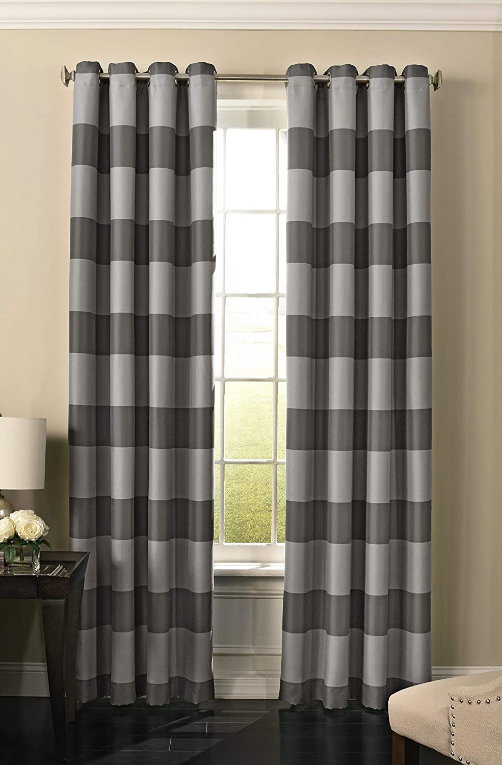 BEAUTYREST 52" x 95" Insulated Darkening Grommet Top Window Treatment Living Room (Set of 2)B75-KS254
