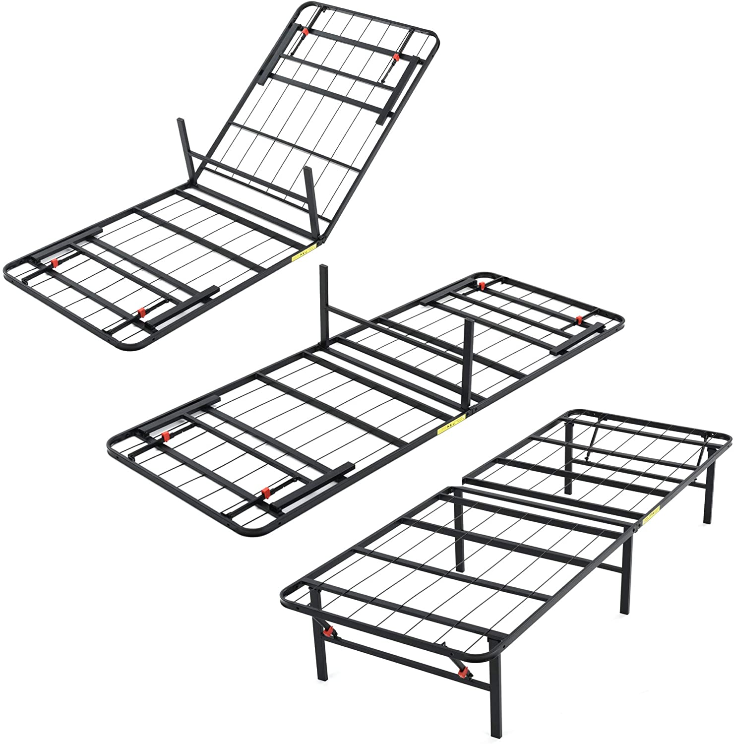 Classic Brands Hercules Black Heavy Duty Metal 14-Inch Platform Mattress Foundation Bed Frame - Queen