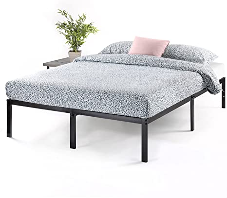 14 Inch Metal Platform Bed, Heavy Duty Steel Slats, No Box Spring Needed, Easy Assembly, Black, Twin XL