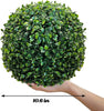 2 PCS 10 inch 4 Layers Artificial Plant Topiary Ball Faux Boxwood Decorative Balls for Backyard, Balcony,Garden, Wedding and Home Décor (10 inch)
