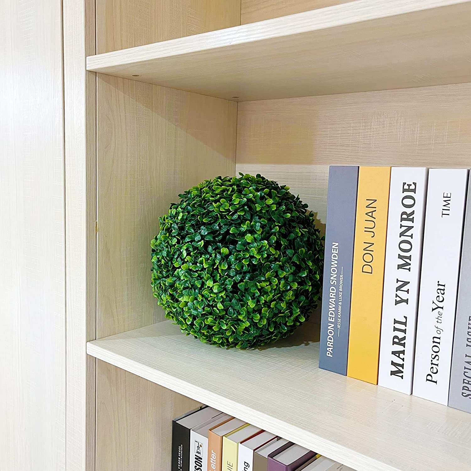 2 PCS 10 inch 4 Layers Artificial Plant Topiary Ball Faux Boxwood Decorative Balls for Backyard, Balcony,Garden, Wedding and Home Décor (10 inch)