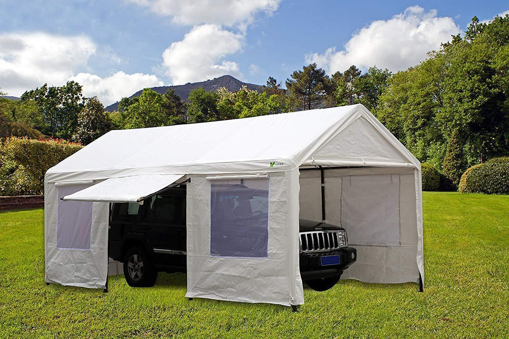 SORARA Carport Heavy Duty Canopy Garage Car Shelter with