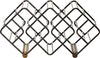 Gourmet Basics by Mikasa 5176737 12-Bottle Metal Stackable Wine Storage Rack, Antique Black 7301