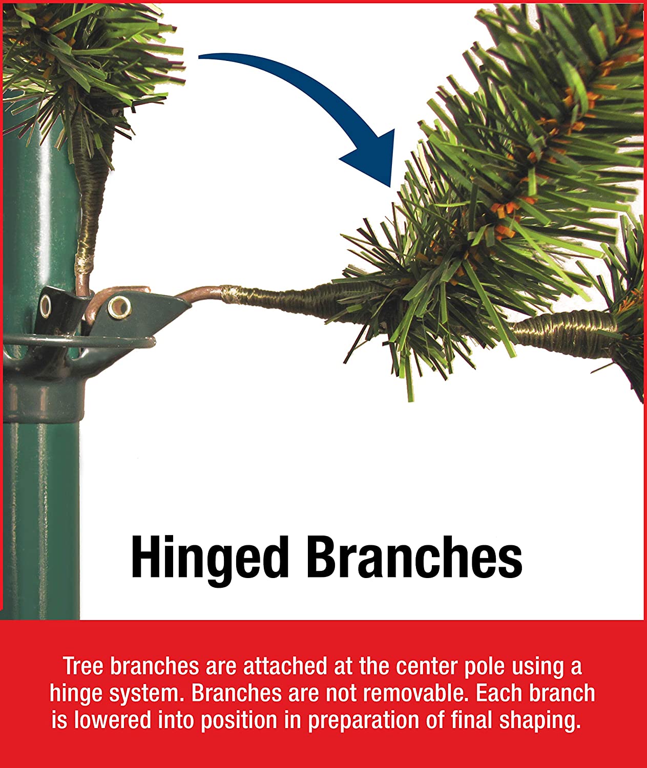 7.5' Westwood Snowy Pine Tree with 650 Clear Lights, Hinged