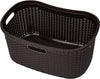Basket Collection, Laundry Basket, 40 Liter (10kg/22lbs) Capacity, Cut Out Handles, Ventilated, Set of 2, Brown