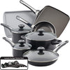 High Performance Nonstick Cookware Pots and Pans Set Dishwasher Safe, 14 Piece, Black