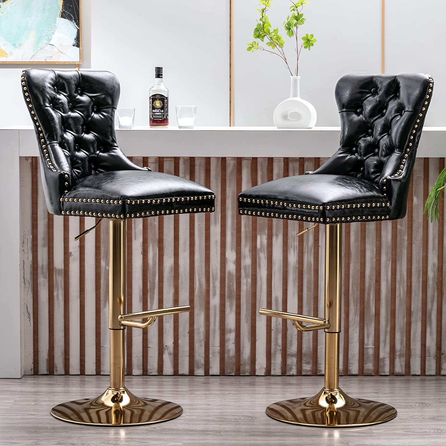 Tufted Bar Counter Stool (Set of 2) *AS-IS*