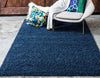 Unique Loom Solo Solid Shag Collection Area Modern Plush Rug Lush & Soft, 5' 0 x 8' 0, Navy Blue KRUG161-P2