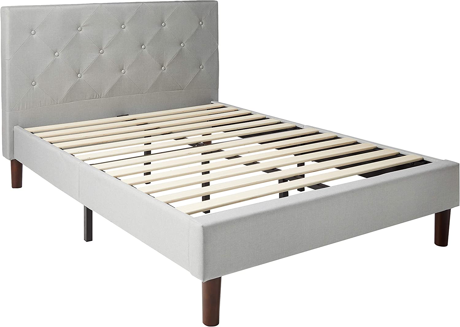 ZINUS Shalini Upholstered Platform Bed Frame / Mattress Foundation / Wood Slat Support / No Box Spring Needed / Easy Assembly, Sage Grey, Full