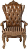 2-Tone Light Brown Arm Chair Set of 2 - 2 Boxes