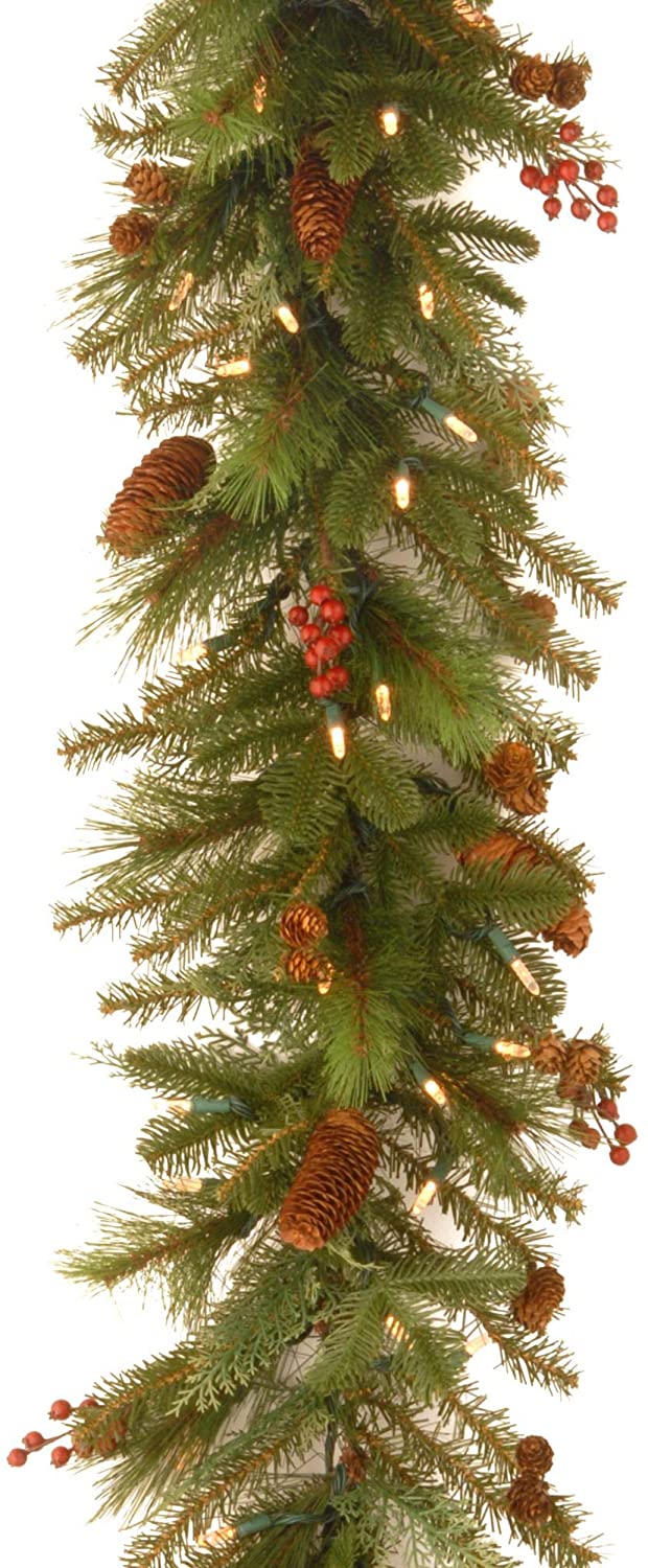 6' Pre-Lit Artificial Christmas Garland - Soft White LED Lights