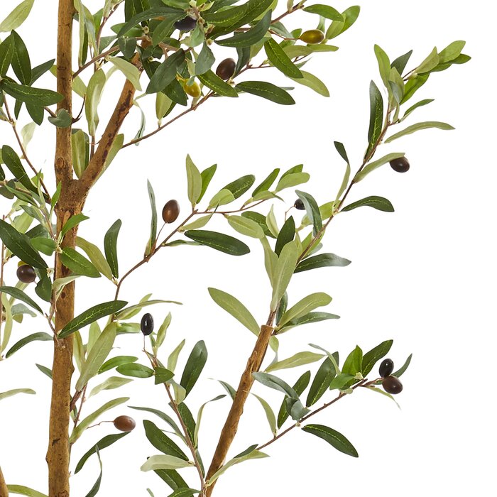 77'' Faux Olive Tree in Planter