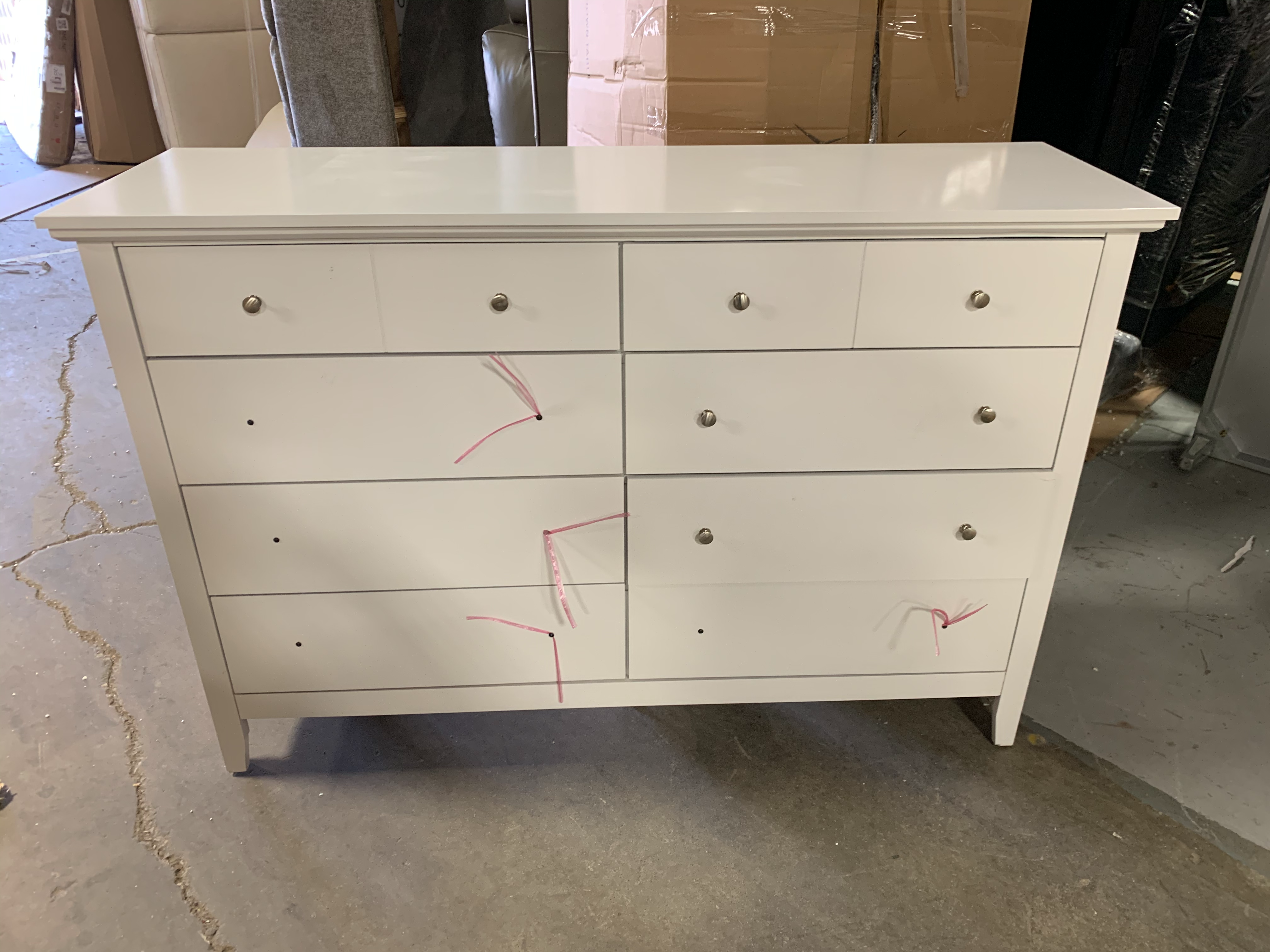 White Sonja 8 Drawer Double Dresser Salvage Co Indy