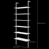 White 84.84'' H X 29.92'' W Mdf Metal Ladder Bookcase
