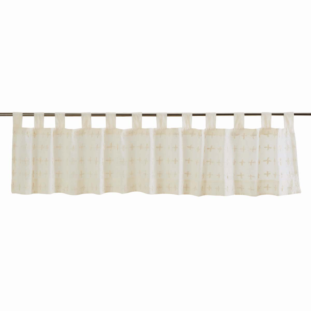 WILLOW CREME TAB TOP VALANCE 90" B110-LC752