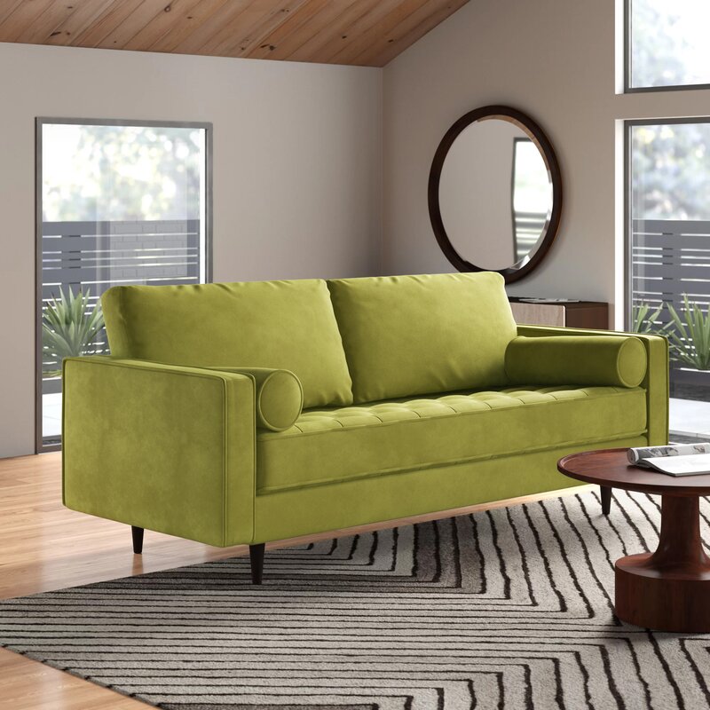 Ravi velvet best sale sofa