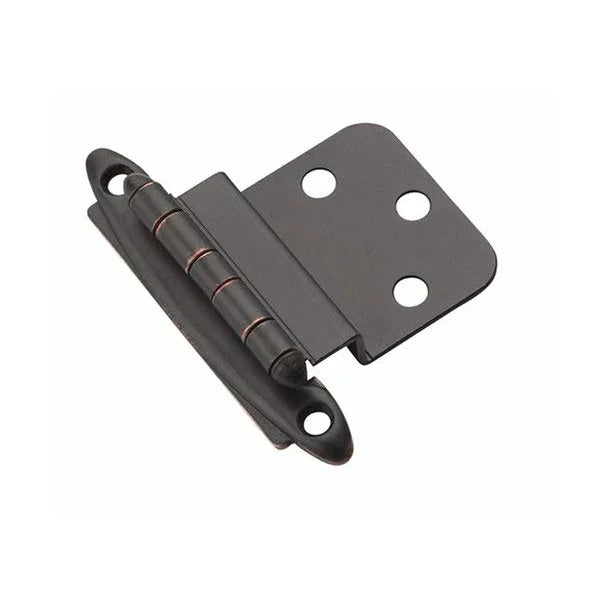 3/8in (10 mm) Inset Non Self-Closing, Face Mount Oil-Rubbed Bronze Hinge, 2 Pair