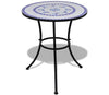 vidaXL Bistro Table Blue and White 23.6