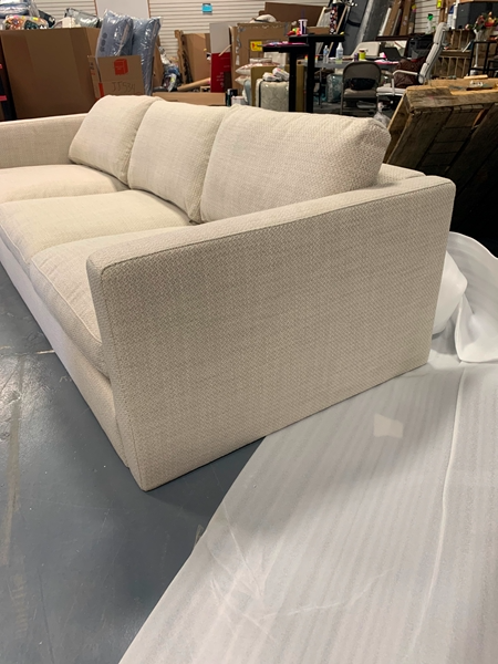97" Cream Sofa with Down Fill package