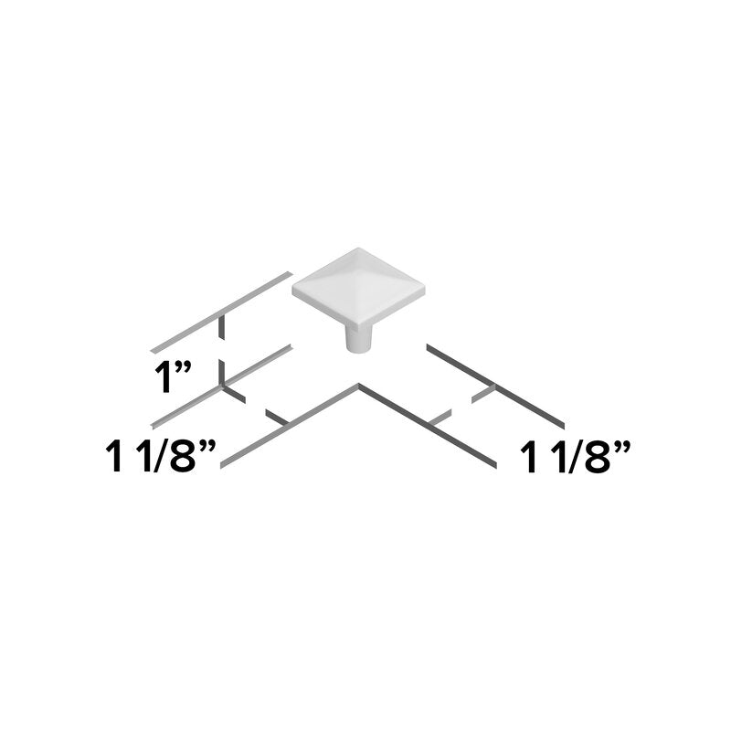 (Set of 40)  1 1/8" Length Square Knob Multipack RM288