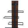 8 Bottle Wall Mounted Wine Bottle Rack in Brown/Black