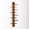 8 Bottle Wall Mounted Wine Bottle Rack in Brown/Black