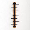 8 Bottle Wall Mounted Wine Bottle Rack in Brown/Black