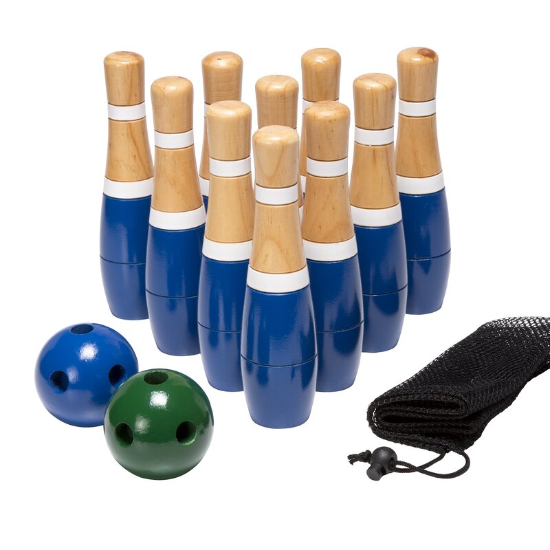 8 Inch Wooden Lawn Bowling Set RA190