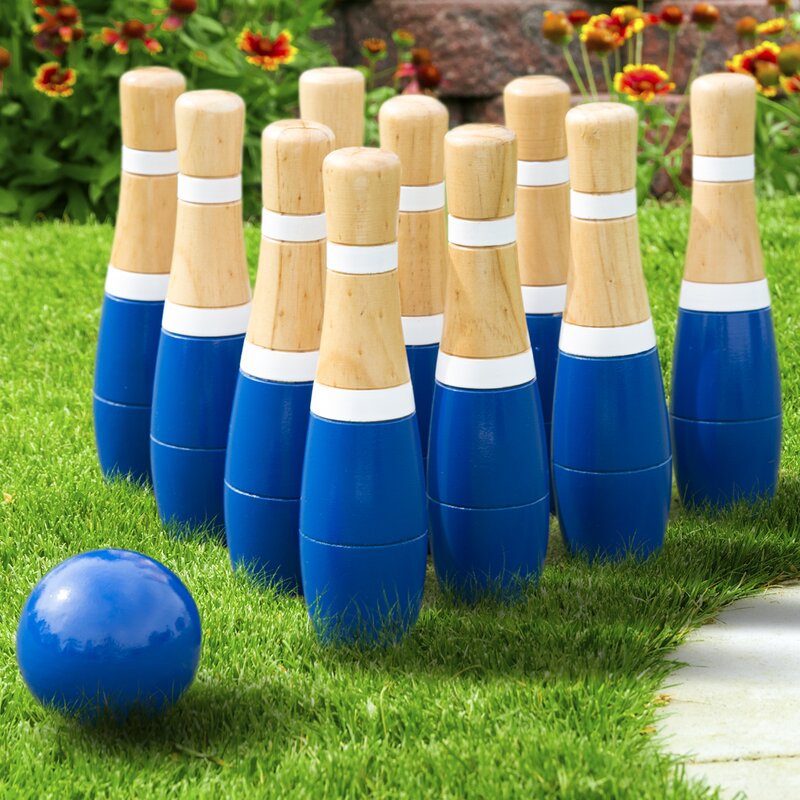 8 Inch Wooden Lawn Bowling Set RA190