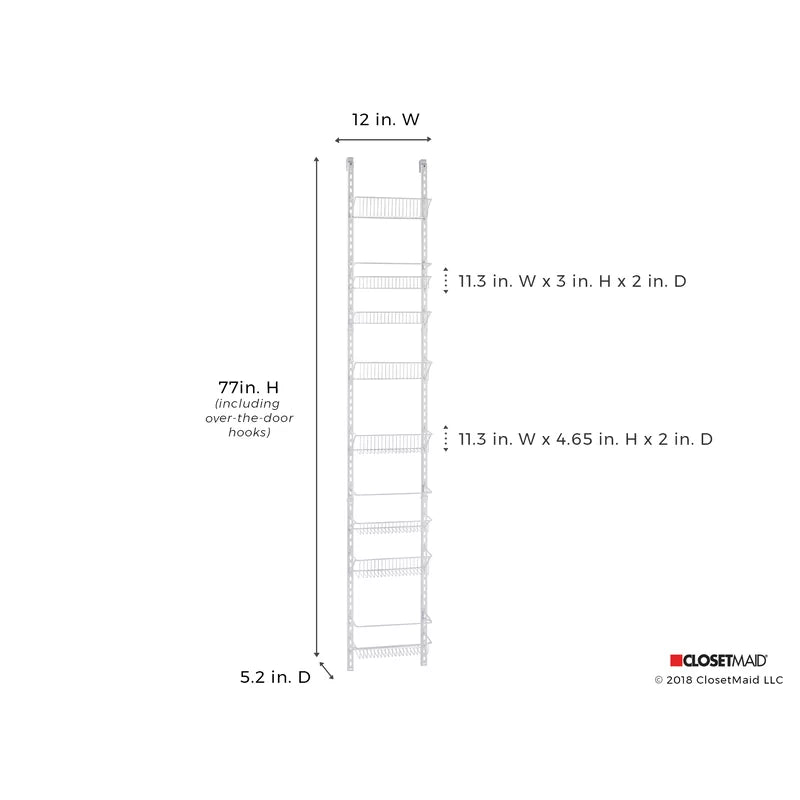 8 Tier Cabinet Door Organizer 77"x12"x5.2"