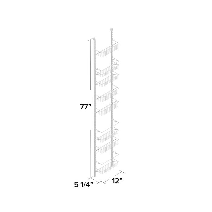12'' White 8 Tier Cabinet Door Organizer #HA242