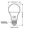 8 Watt (60 Watt Equivalent), A19 LED, Dimmable Light Bulb, Daylight (5000K) E26/Medium (Standard) Base (Set of 2) pt206