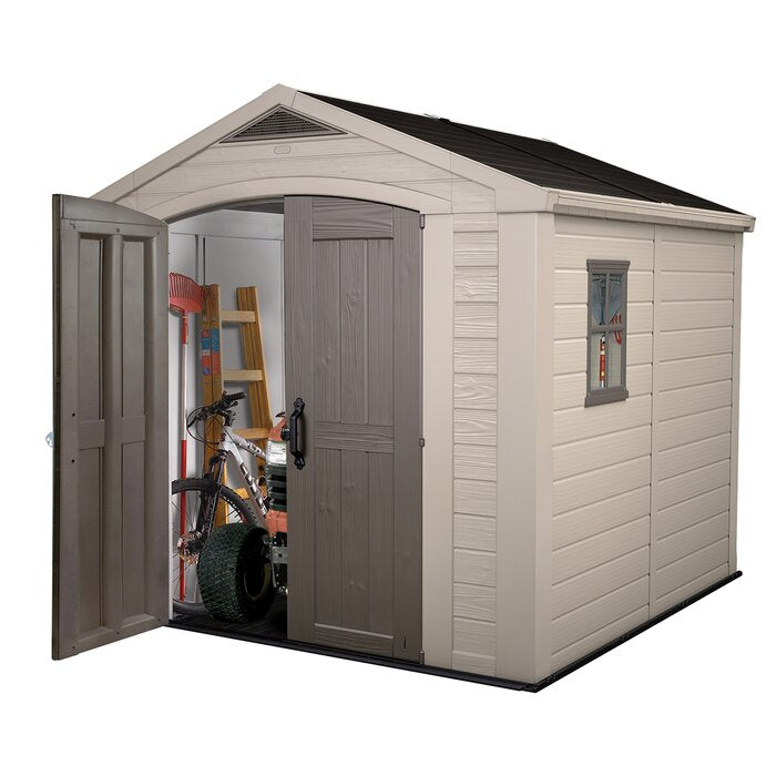 8 ft. W x 8 ft. D Plastic Storage Shed K7567 (2 Boxes)