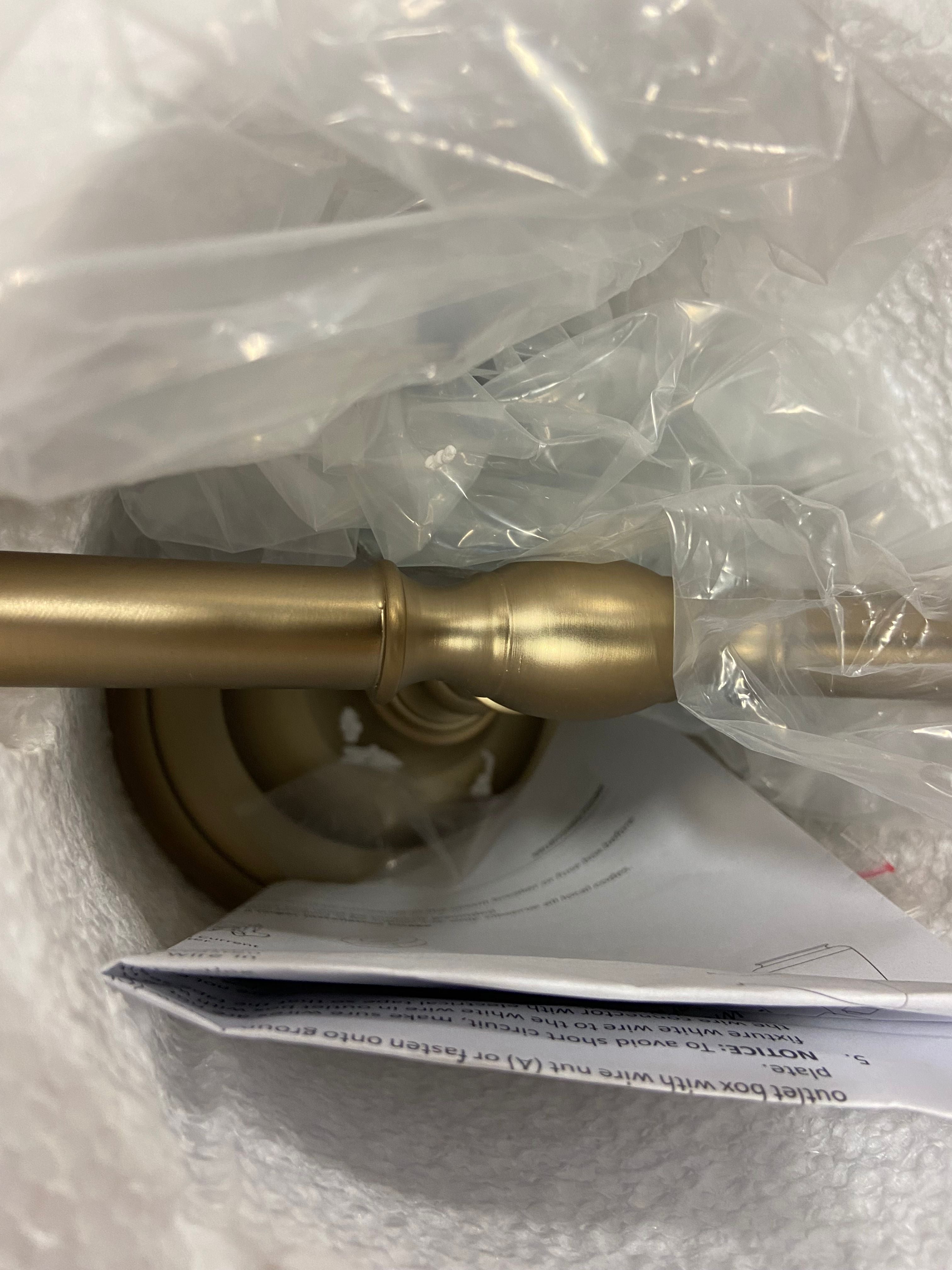 2 - Light Vibrant Brushed Bronze Armed Sconce