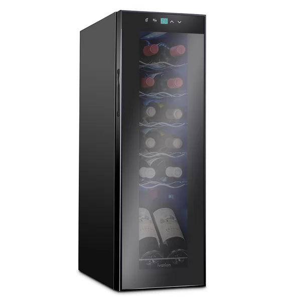 9.9'' 12 Bottle Single Zone Freestanding Wine Refrigerator