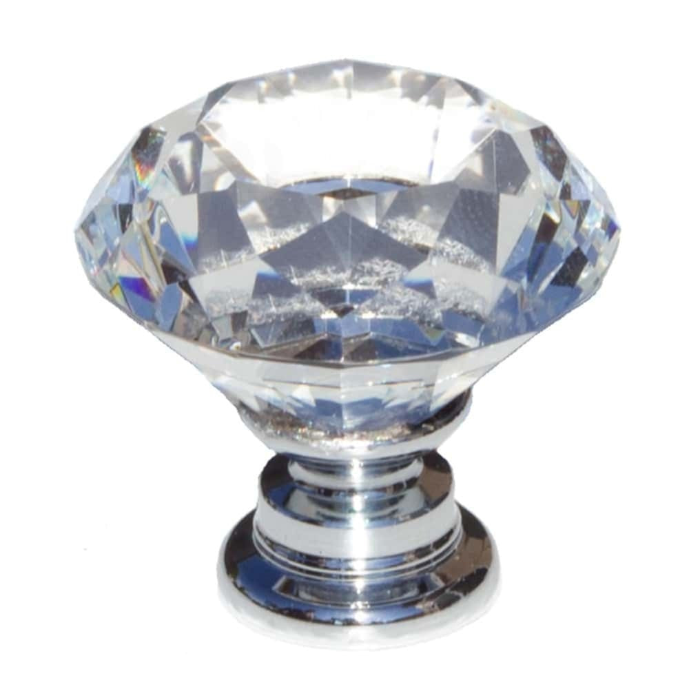 1-1/8 Inch Diamond Crystal Cabinet Knob, (Set of 10)