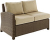 Bradenton Outdoor Wicker Sectional Left Corner Loveseat with Cushions (No Covers)