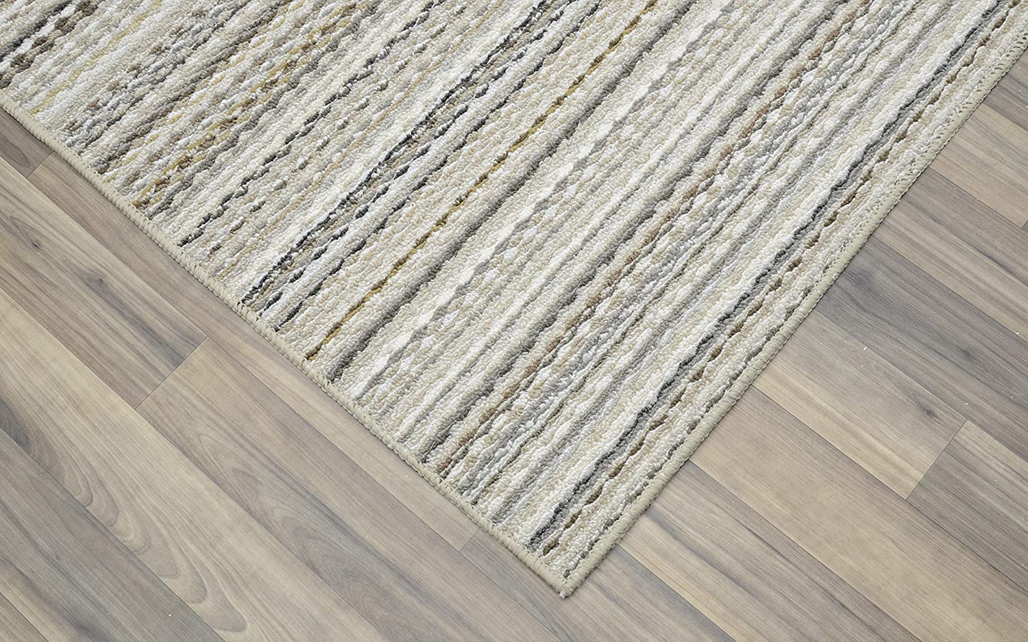 Garland Rug Carnival Stripe 6 ft. x 9 ft. Area Rug Random EarthTone