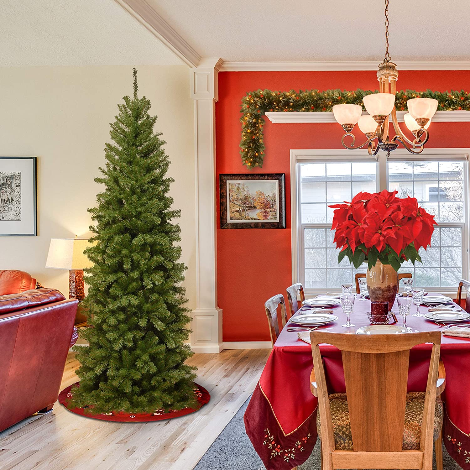 7' North Valley Spruce Pencil Slim Artificial Christmas Tree (#K5913)