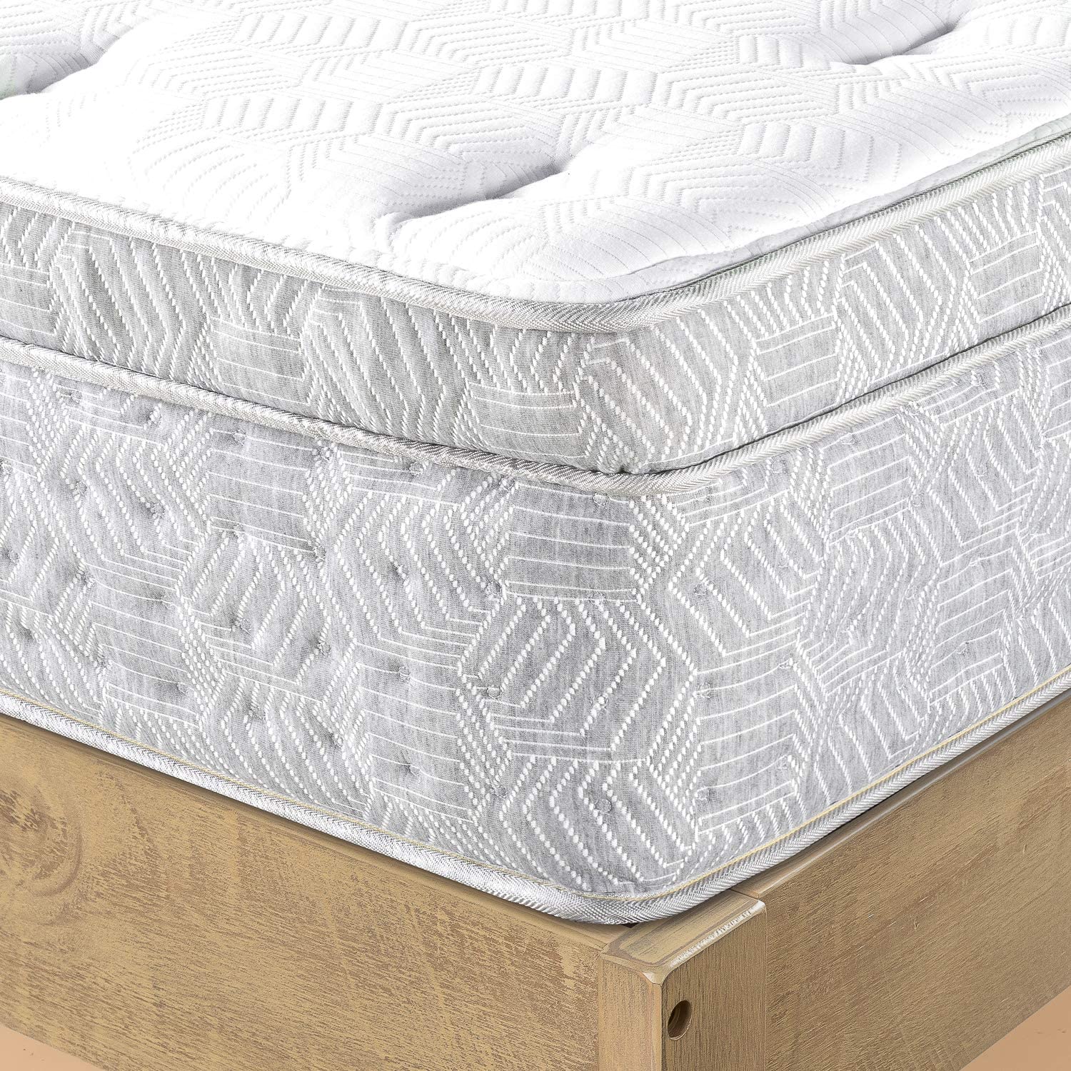 ZINUS 12 Inch Euro Top Pocket Spring Hybrid Mattress / Pressure Relief / Pocket Innersprings for Motion Isolation / Bed-in-a-Box, Full