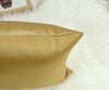 18x18 Inches Faux Silk Square Throw Pillow Cover, Zipper Closure, Brass (Set of 2)