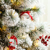6ft Pre-Lit Flocked Pencil Pine Artificial Christmas Tree with 300 Warm White Lights, Green