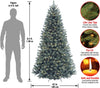 6.5' North Valley Blue Spruce Artificial Christmas Tree with Clear/White Lights (#K6529)