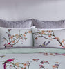 Ted Baker Flight of The Orient Cotton 3 Piece Duvet Set with Shams, Full/Queen, Mint Green