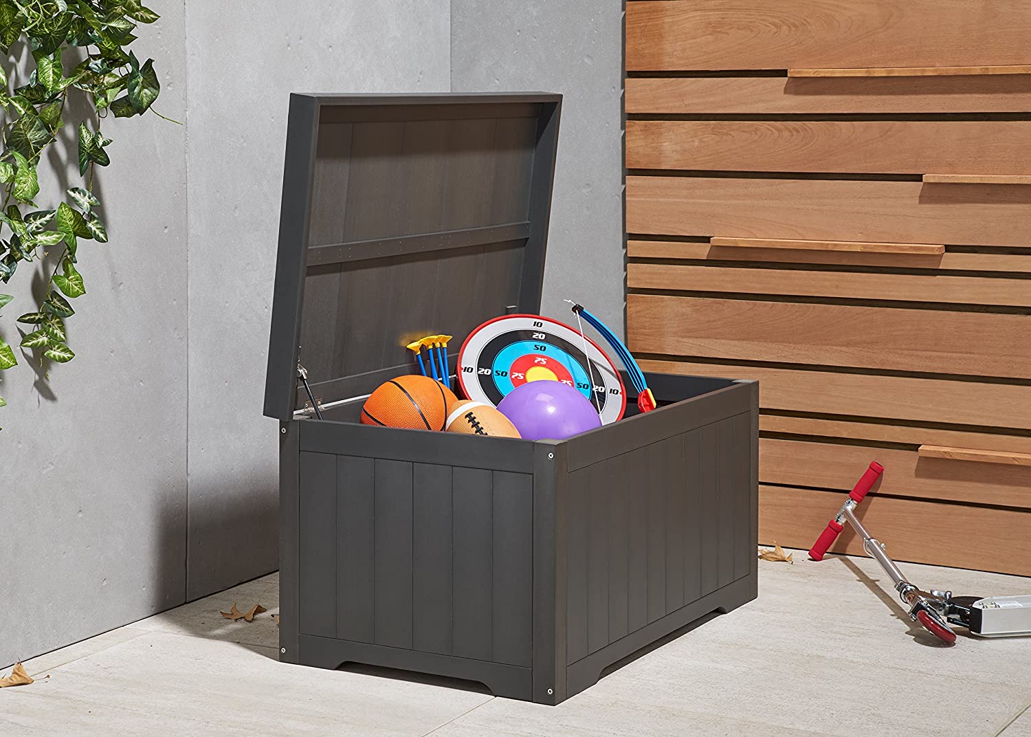 Trinity Outdoor 70 Gallon Deck Box, Gray #HA694