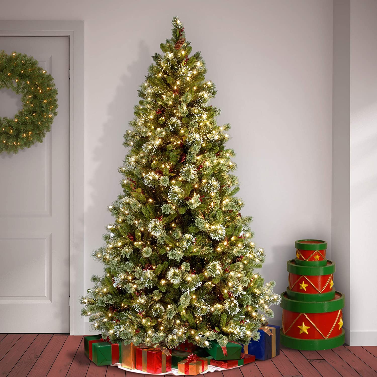 Wintry Pine 6.5' Green Christmas Tree with 550 Clear/White Lights (#K5390)